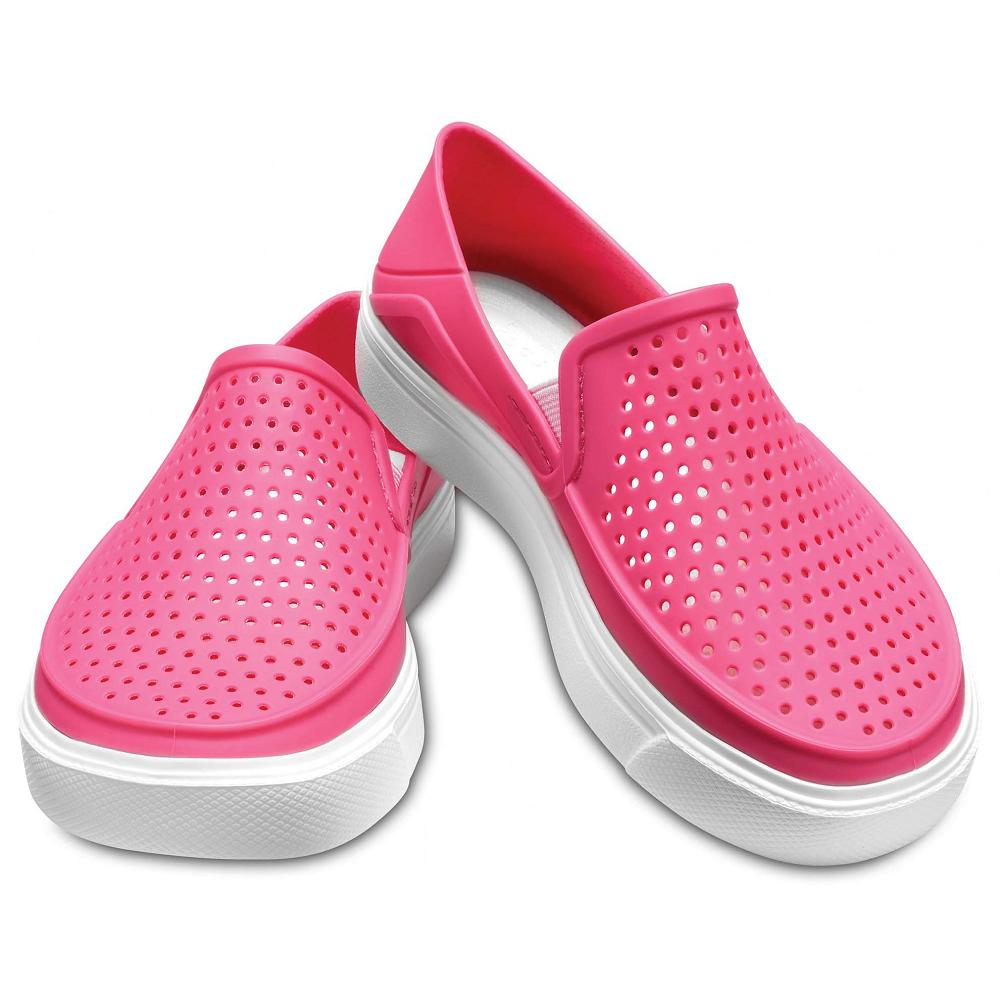 Pink Girls' Crocs CitiLane Roka Slip-On Sneakers | NZ 1622PJJQ